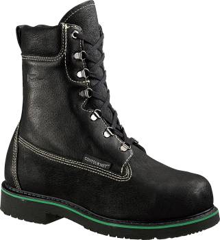 Bota de 10ápulgadas, con protector metatarsal interno, EH, con puntera de acero, negro, de hombre, HyTest 04035