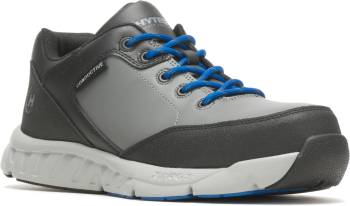 HYTEST 11011 Brace, Men's, Grey/Black, Nano Comp Toe, Conductive, Low Athletic, Work Shoe