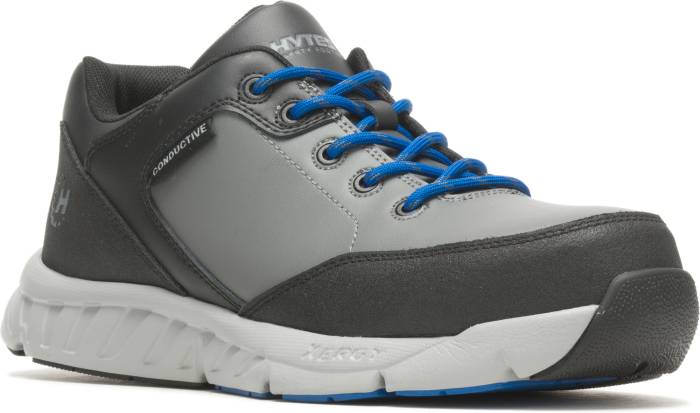 view #1 of: HYTEST 11011 Brace, Men's, Grey/Black, Nano Comp Toe, Conductive, Low Athletic, Work Shoe