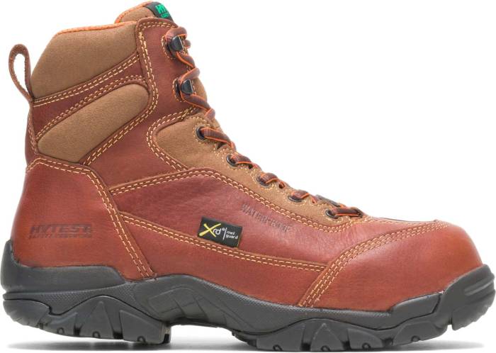 alternate view #2 of: HYTEST 12251 Brown Electrical Hazard, Composite Toe, Poron XRD Internal Met Guard, Waterproof, Non-Metallic Unisex 6 Inch Boot