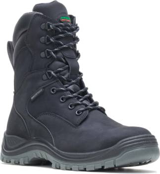 Bota de 8ápulgadas, impermeable, EH, con puntera de acero, negra, unisex, HyTest 14780 Knox