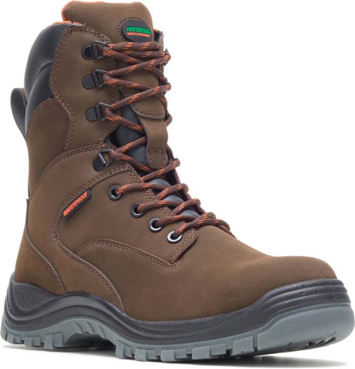 view #1 of: HYTEST 14781 Unisex, Brown, Steel Toe, EH, Waterproof, 8 Inch Boot