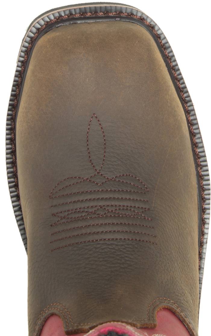 alternate view #4 of: HYTEST 17122 Montana, Women's, Brown/Red, Steel Toe, EH, Pull On Boot