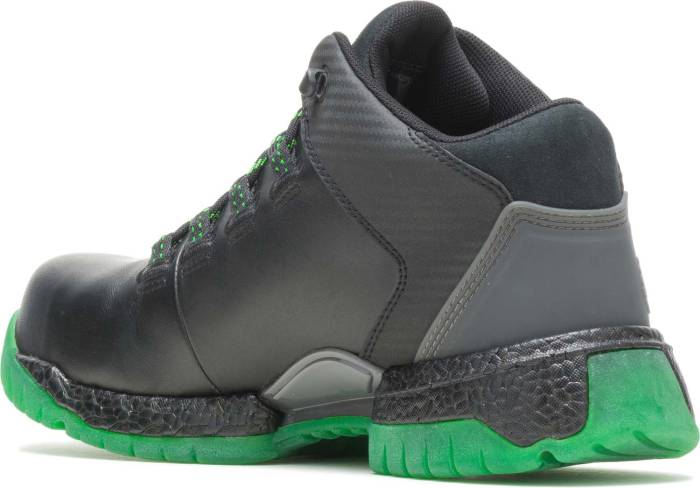 alternate view #3 of: Zapatilla Trainer, EH, con puntera Nano, negro/verde, HyTest 21109 FootRests 2.0 Xergy, para hombre