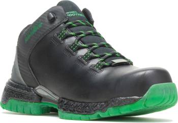 Zapatilla Trainer, EH, con puntera Nano, negro/verde, HyTest 21109 FootRests 2.0 Xergy, para hombre