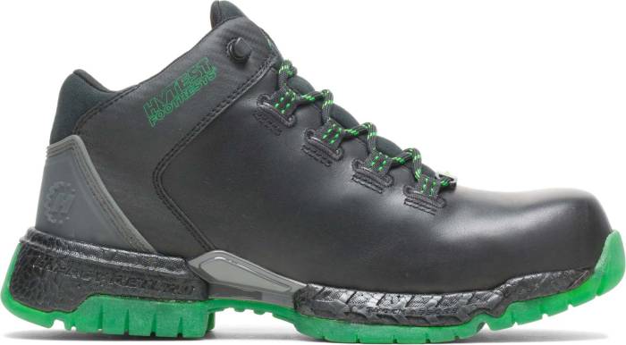 alternate view #2 of: Zapatilla Trainer, EH, con puntera Nano, negro/verde, HyTest 21109 FootRests 2.0 Xergy, para hombre