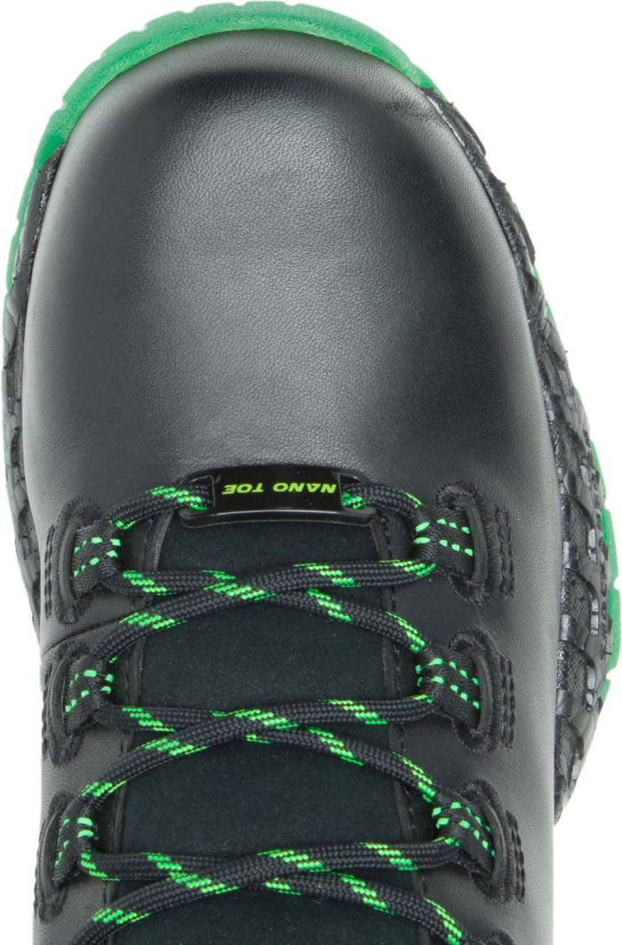 alternate view #4 of: Zapatilla Trainer, EH, con puntera Nano, negro/verde, HyTest 21109 FootRests 2.0 Xergy, para hombre