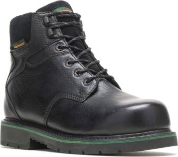 Bota de trabajo de 6 pulgadas para hombre, con puntera de material compuesto, para riesgo elÒctrico, negra, impermeable, HyTest FootRests 23180