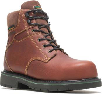 Bota de trabajo de 6 pulgadas para hombre, con puntera de material compuesto, para riesgo elÒctrico, marrÝn, impermeable, HyTest FootRests 23181