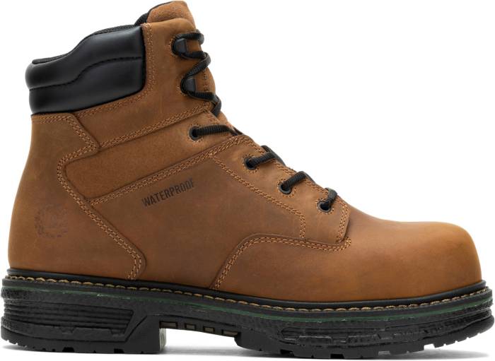 alternate view #2 of: HYTEST Footrests 23471 Atlas, Men's, Brown, Comp Toe, EH, WP, Slip Resistant, 6 Inch, Work Boot