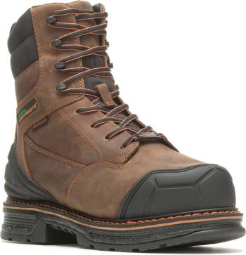 HYTEST 24041 FootRests Rival, Men's, Brown, Nano Toe, EH, Mt, WP/Insulated, 8 Inch Work Boot