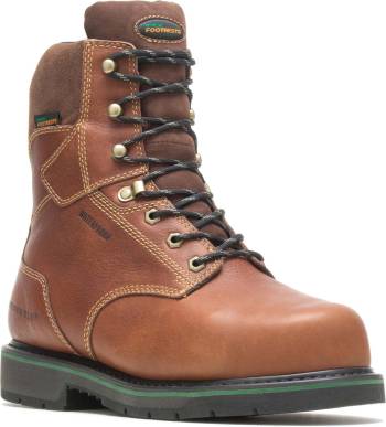 Bota de trabajo de 8 pulgadas, para hombre, impermeable, con protector metatarsal interno, puntera de material compuesto, para riesgo elÒctrico, marrÝn, HyTest FootRests 24231