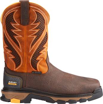 Bota de trabajo, Pull-On, de 11 pulgadas, EH, con puntera de material compuesto, de hombre, Ariat AR10023042 Intrepid VentTEK