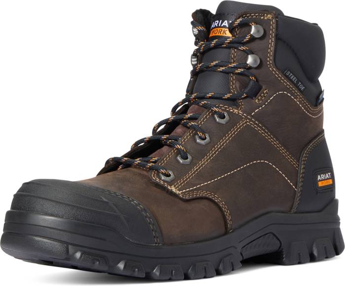 alternate view #2 of: Ariat AR10034673 Treadfast, Men's, Dark Brown, Steel Toe, EH, WP, 6 Inch, Work Boot