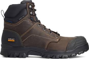 Bota de trabajo Ariat AR10034673 Treadfast, para hombre, marrÝn oscuro, con puntera de acero, EH, WP, de 6 pulgadas