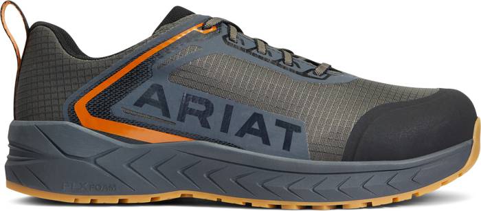 view #1 of: Ariat AR10040282 Outpace, Men's, Gunmetal, Comp Toe, EH, Low Athletic, Work Shoe