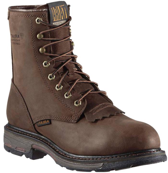 view #1 of: Bota con puntera de material compuesto SR, impermeable, de 8 pulgadas, marrÝn, para hombre, Ariat 1943 Workhog