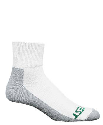 HYTEST AS154WHT-12PK Men's, Performance, White/Gray, Ankle Sock