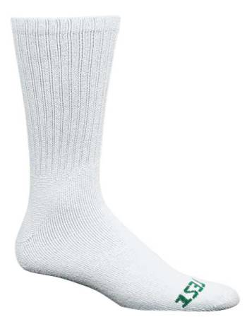 HYTEST AS275WHT-12 PK Men's, Solid White, Crew Sock