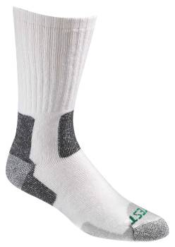 HYTEST AS500ST-2PK Men's White/Gray, Crew Sock