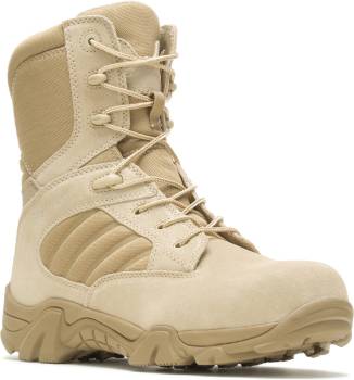 Bates BA2276 Desert Tan Composite Toe, Electrical Hazard, Side Zip, Men's GX-8 ,8 Inch Boot