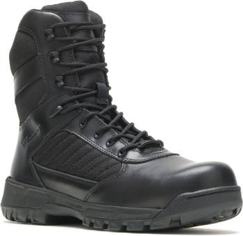 Bota de 8 pulgadas, cremallera lateral, EH, con puntera de material compuesto, negra, de hombre Bates BA3184