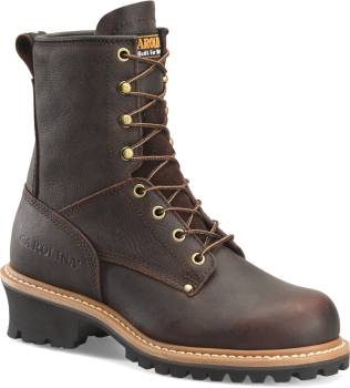 Carolina CA1421 Elm, Women's, Dark Brown, Steel Toe, EH, 8 Inch, Logger, Work Boot