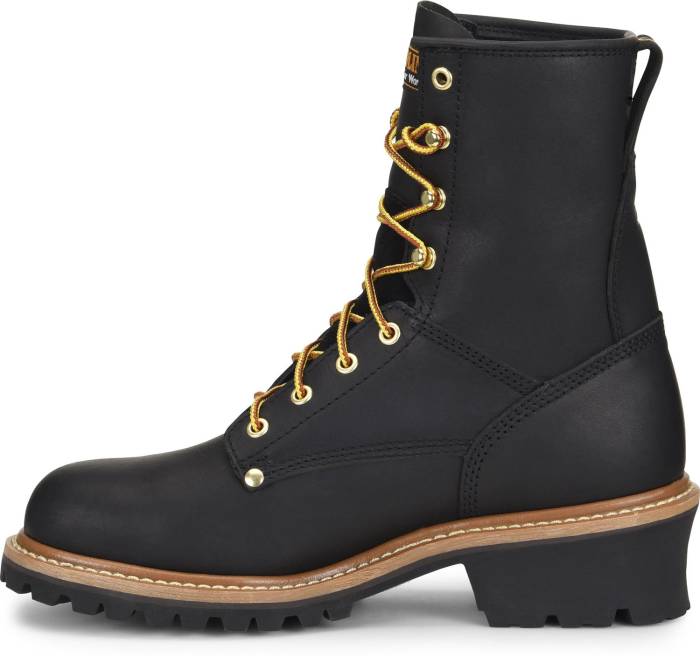 alternate view #3 of: Carolina CA1825 Men's Black, Steel Toe, EH, 8 Inch Logger