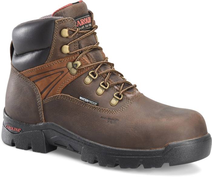 view #1 of: Carolina CA5537 Hook, Men's, Brown, Comp Toe, EH, WP, 6 Inch Boot