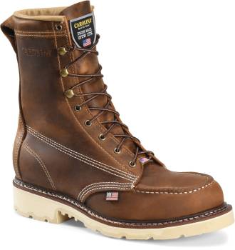 Carolina CA7516 Ferric USA, hombre, marrÝn, con puntera de acero, EH, bota de trabajo de 8 pulgadas