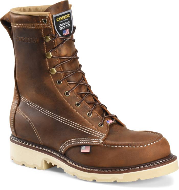 view #1 of: Carolina CA7516 Ferric USA, hombre, marrÝn, con puntera de acero, EH, bota de trabajo de 8 pulgadas