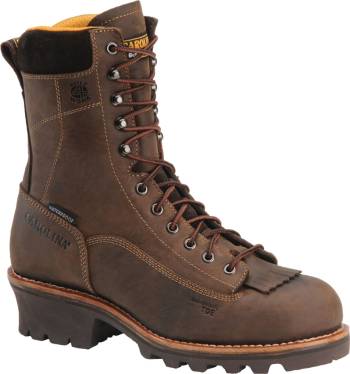 Carolina CA7522 Men's, Brown, Comp Toe, EH, Waterproof, Lace-to-Toe Logger