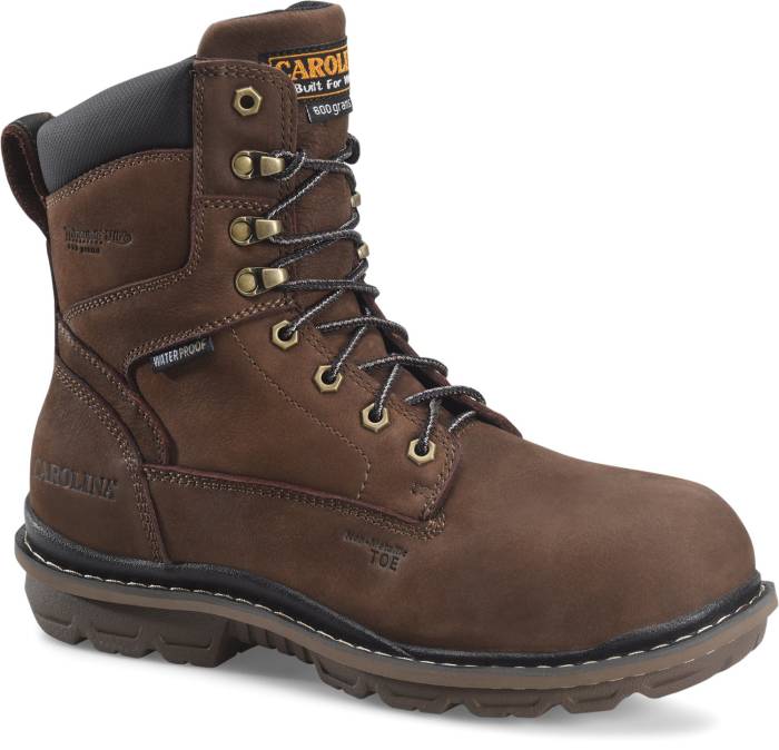 view #1 of: Carolina CA8556 Dormite, Men's, Brown, Comp Toe, EH, WP/Insulated, 8 Inch, Work Boot