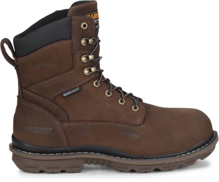 alternate view #2 of: Carolina CA8556 Dormite, Men's, Brown, Comp Toe, EH, WP/Insulated, 8 Inch, Work Boot