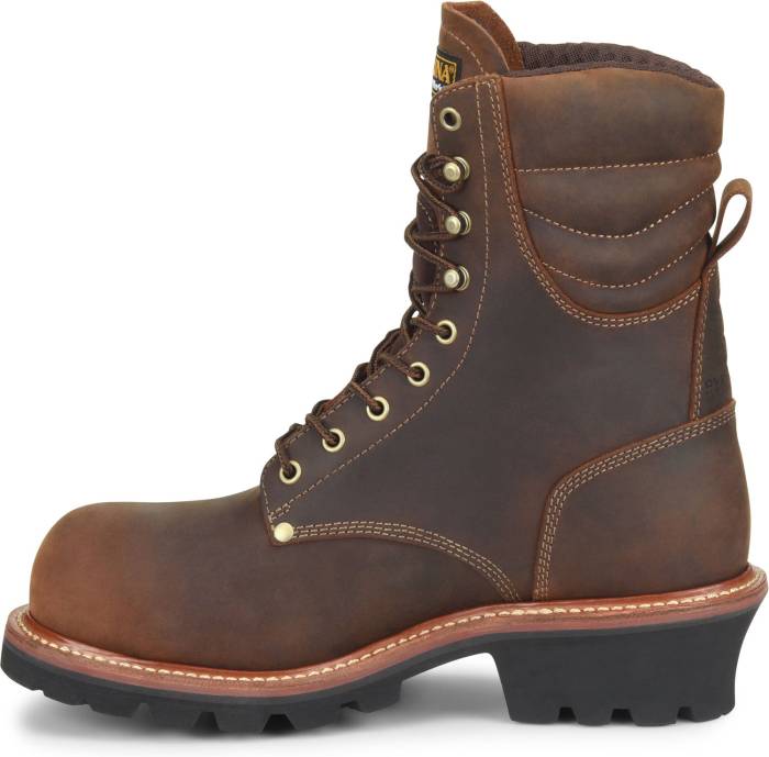 alternate view #3 of: Carolina CA9854 Hemlock, Men's, Brown, Comp Toe, EH, WP, 9 Inch Logger