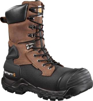 Bota de trabajo Carhartt CMC1259 Yukon, para hombre, cafÒ, con puntera comp, EH, WP/aislada, de 10 pulgadas