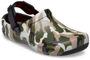 Zueco antideslizante con puntera blanda, unisex, camuflado, Crocs CR207110-960 Bistro