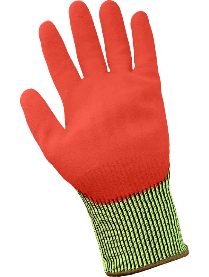 alternate view #3 of: Guantes de trabajo resistentes a cortes y roturas, amarillo/verde Hi Vis, unisex, Global CR998MF Samurai Tuffalene