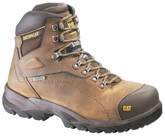 view #1 of: Caterpillar CT89940 Diagnostic Hi, Men's, Brown, Steel Toe, EH, WP, Insulated, Slip Resistant, 6 Inch, Work Boot