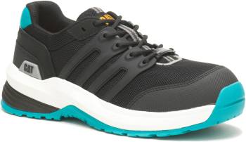 Caterpillar CT91357 Streamline 2.0, Women's, Black/Teal, Comp Toe, EH, Low Athletic, Work Shoe