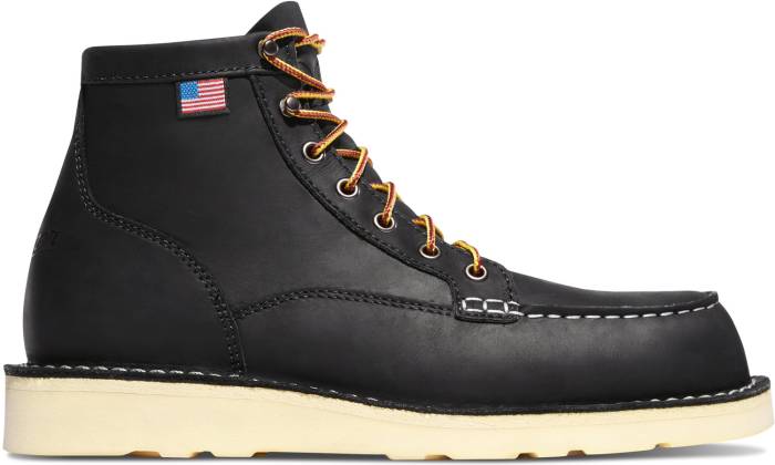 alternate view #2 of: Danner 15569 Bull Run Moc Toe USA, Men's, Black, Steel Toe, EH, 6 Inch Work Boot