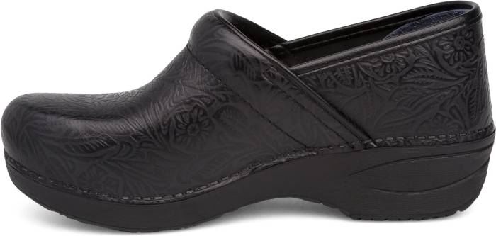 alternate view #3 of: Dansko DK3950360202 XP 2.0, Women's, Black Floral Tooled, Soft Toe, Slip Resistant, Slip On, Clog, Work Shoe