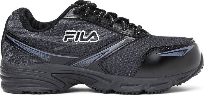 alternate view #2 of: Fila FIL5LM00154 Memory Meira 2, Women's, Black/Pewter/Metallic Silver, Comp Toe, Slip Resistant,Low Athletic, Work Shoe