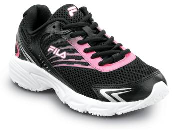 FILA FIL680011 Memory Starform SR, Women's, Black/Pink/Metallic Silver, Low Athletic, Slip Resistant, Work Shoe