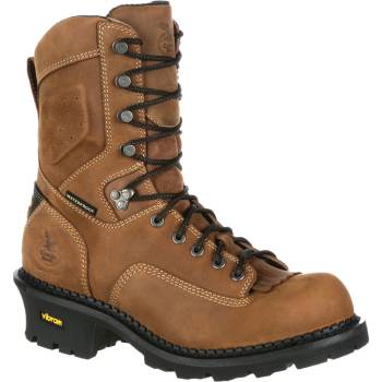 Le±ador de 9ápulgadas, impermeable, EH, con puntera de composite, marrÝn, de hombre Georgia Boot GAGB00097 Comfort Core