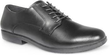 Zapato de trabajo Oxford de vestir, antideslizante, con puntera blanda, negro, para mujer, Genuine Grip GGM940