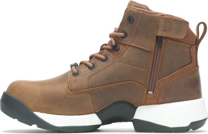 alternate view #3 of: Harley Davidson HD93834 Men's, Brown/White, Comp Toe, EH, Waterproof, Side Zip, 5 Inch, Work Boot