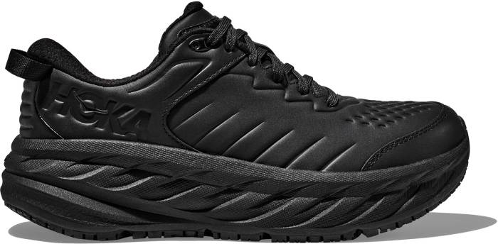 alternate view #2 of: HOKA HO1110520BBLC Bondi SR Men's, Black, Soft Toe, Slip Resistant Athletic Work Shoe