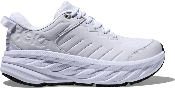 alternate view #2 of: HOKA HO1110521WHT Bondi SR Women's, White, Soft Toe, Slip Resistant Athletic Work Shoe