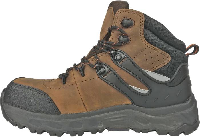 alternate view #3 of: Hoss Boots HS60203 Stomp, Men's, Brown, Aluminum Toe, EH, WP, Hiker, Work Boot